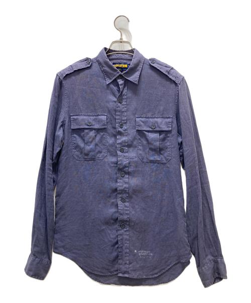 RALPH LAUREN RUGBY（ラルフローレンラグビー）RALPH LAUREN RUGBY (ラルフローレンラグビー) リネンシャツ ネイビー サイズ:Sの古着・服飾アイテム