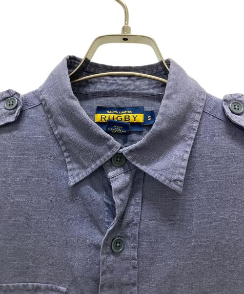 RALPH LAUREN RUGBY（ラルフローレンラグビー）RALPH LAUREN RUGBY (ラルフローレンラグビー) リネンシャツ ネイビー サイズ:Sの古着・服飾アイテム