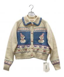 MOROMORO（モロモロ）の古着「ニットカーディガン」｜アイボリー