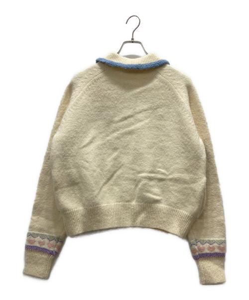 MOROMORO（モロモロ）MOROMORO (モロモロ) ニットカーディガン アイボリー サイズ:2の古着・服飾アイテム