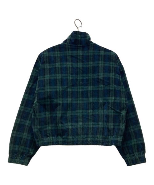 adidas Originals（アディダスオリジナル）adidas originals (アディダスオリジナル) コーデュロイ タータン ハーフジップトップ グリーン サイズ:2XLの古着・服飾アイテム