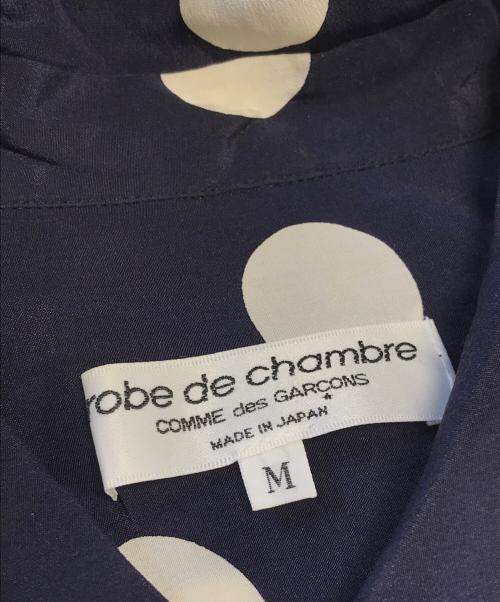 ROBE DE CHAMBRE COMME DES GARCONS（ローブドシャンブル コムデギャルソン）ROBE DE CHAMBRE COMME DES GARCONS (ローブドシャンブル コムデギャルソン) 00'sドット柄シャツ ネイビー サイズ:Mの古着・服飾アイテム