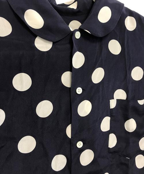 ROBE DE CHAMBRE COMME DES GARCONS（ローブドシャンブル コムデギャルソン）ROBE DE CHAMBRE COMME DES GARCONS (ローブドシャンブル コムデギャルソン) 00'sドット柄シャツ ネイビー サイズ:Mの古着・服飾アイテム