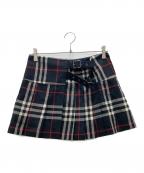 BURBERRY BLUE LABELバーバリーロンドンブルーレーベル）の古着「ミニスカート」｜ブラック