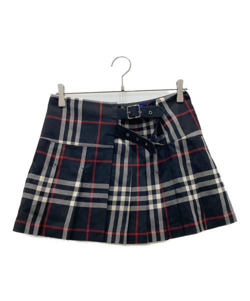 BURBERRY BLUE LABEL（バーバリーロンドンブルーレーベル）BURBERRY BLUE LABEL (バーバリーロンドンブルーレーベル) ミニスカート ブラック サイズ:38の古着・服飾アイテム