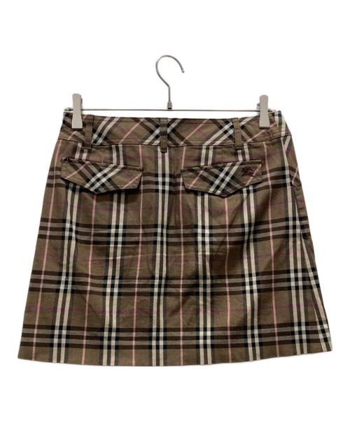 BURBERRY BLUE LABEL（バーバリーロンドンブルーレーベル）BURBERRY BLUE LABEL (バーバリーロンドンブルーレーベル) ミニスカート ブラウン サイズ:38の古着・服飾アイテム