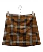 BURBERRY BLUE LABELバーバリーロンドンブルーレーベル）の古着「ミニスカート」｜ブラウン
