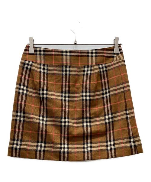 BURBERRY BLUE LABEL（バーバリーロンドンブルーレーベル）BURBERRY BLUE LABEL (バーバリーロンドンブルーレーベル) ミニスカート ブラウン サイズ:36の古着・服飾アイテム