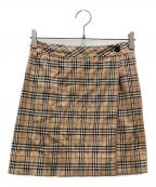BURBERRY BLUE LABELバーバリーロンドンブルーレーベル）の古着「ミニスカート」｜ベージュ
