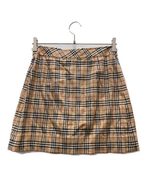 BURBERRY BLUE LABEL（バーバリーロンドンブルーレーベル）BURBERRY BLUE LABEL (バーバリーロンドンブルーレーベル) ミニスカート ベージュ サイズ:36の古着・服飾アイテム