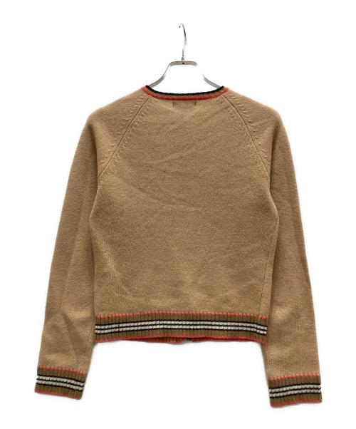 BURBERRY BLUE LABEL（バーバリー ブルー レーベル）BURBERRY BLUE LABEL (バーバリーロンドンブルーレーベル) クルーネックカーディガン ベージュ サイズ:Mの古着・服飾アイテム