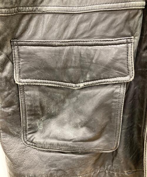 D'HOMME A HOMME（ドムアオム）D'HOMME A HOMME (ドムアオム) レザーコート ブラック サイズ:LARGEの古着・服飾アイテム