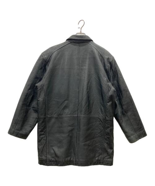 D'HOMME A HOMME（ドムアオム）D'HOMME A HOMME (ドムアオム) レザーコート ブラック サイズ:LARGEの古着・服飾アイテム