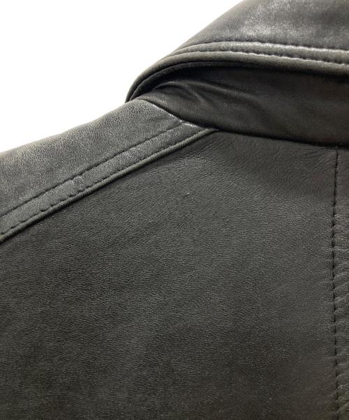 D'HOMME A HOMME（ドムアオム）D'HOMME A HOMME (ドムアオム) レザーコート ブラック サイズ:LARGEの古着・服飾アイテム