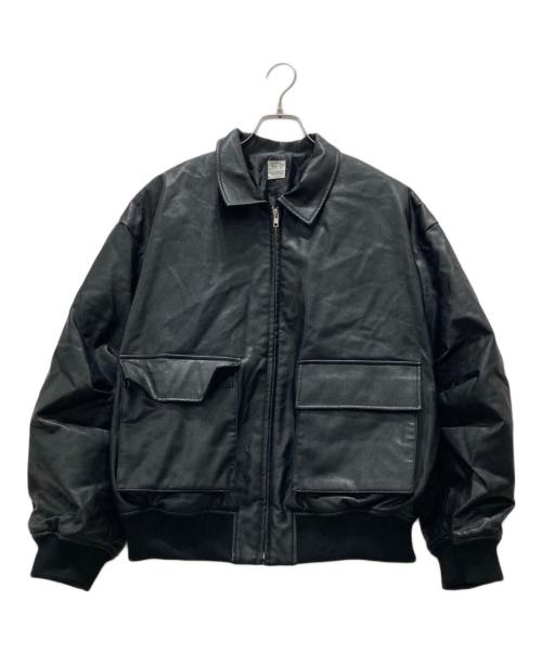 UNGRID（アングリッド）Ungrid (アングリッド) フェイクレザージャケット ブラック サイズ:Fの古着・服飾アイテム