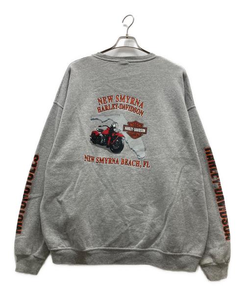 HARLEY-DAVIDSON（ハーレーダビッドソン）HARLEY-DAVIDSON (ハーレーダビッドソン) プリントスウェット グレー サイズ:2XLの古着・服飾アイテム