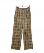 Burberry'sバーバリーズ）の古着「ノヴァチェック柄パンツ」｜ブラウン