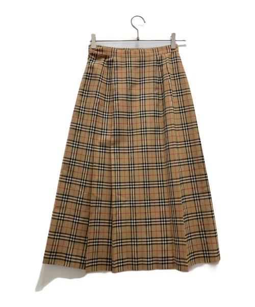 Burberry's（バーバリーズ）Burberry's (バーバリーズ) ノヴァチェック柄スカート ブラウン サイズ:7の古着・服飾アイテム