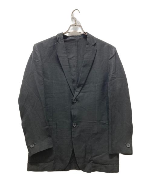 theory（セオリー）theory (セオリー) リネン混テーラードジャケット ブラック サイズ:38の古着・服飾アイテム