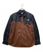 THE NORTH FACEザ ノース フェイス）の古着「ロングスリーブヌプシシャツ」｜ブラック×ブラウン