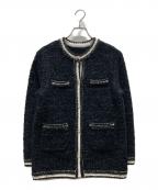 Mystradaマイストラーダ）の古着「配色ニットジャケット」｜ブラック