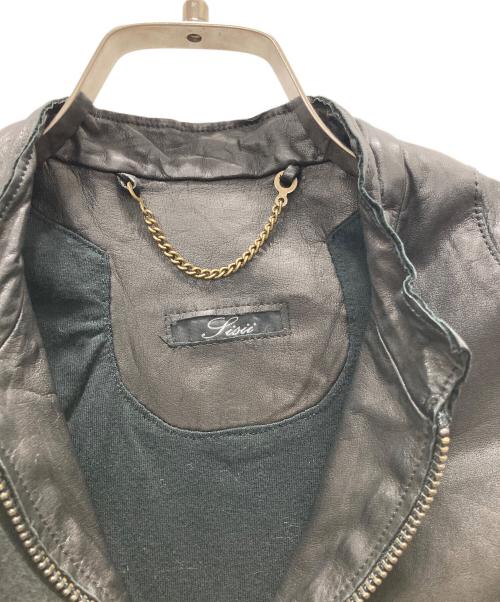 sisii（シシ）sisii (シシ) シングルライダースレザージャケット ブラック サイズ:XSの古着・服飾アイテム