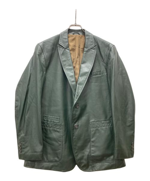 G-Stage（ジーステージ）G-Stage (ジーステージ) ラムレザーテーラードジャケット グリーン サイズ:Mの古着・服飾アイテム
