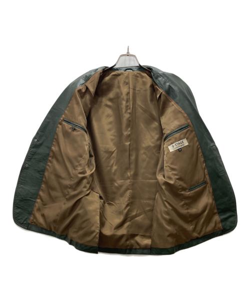 G-Stage（ジーステージ）G-Stage (ジーステージ) ラムレザーテーラードジャケット グリーン サイズ:Mの古着・服飾アイテム