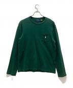 POLO RALPH LAURENポロ・ラルフローレン）の古着「ロゴポケットカットソー」｜グリーン