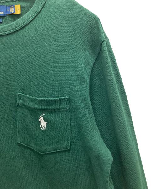 POLO RALPH LAUREN（ポロ・ラルフローレン）POLO RALPH LAUREN (ポロ・ラルフローレン) ロゴポケットカットソー グリーン サイズ:Mの古着・服飾アイテム