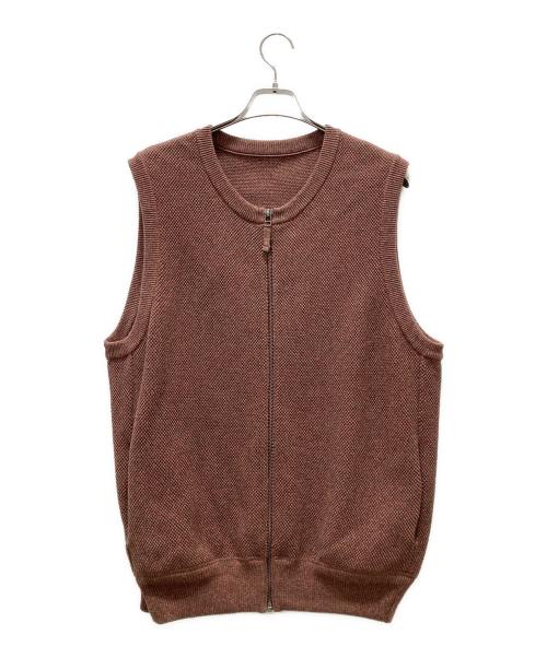 crepuscule（クレプスキュール）crepuscule (クレプスキュール) ニットジップベスト ブラウン サイズ:1の古着・服飾アイテム