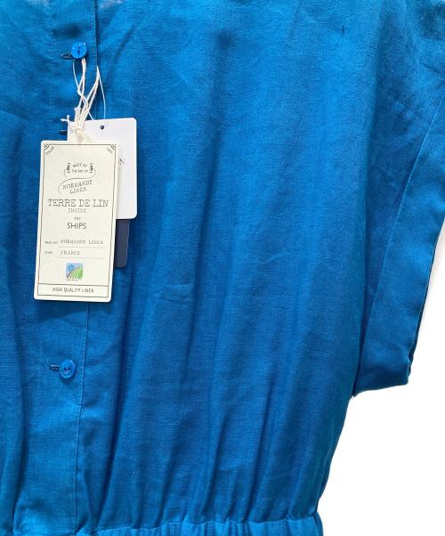 SHIPS（シップス）SHIPS (シップス) リネンワンピース ブルー サイズ:Mの古着・服飾アイテム