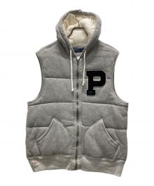 POLO RALPH LAUREN（ポロ・ラルフローレン）の古着「スウェット中綿ベスト」｜グレー