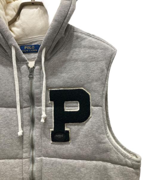 POLO RALPH LAUREN（ポロ・ラルフローレン）POLO RALPH LAUREN (ポロ・ラルフローレン) スウェット中綿ベスト グレー サイズ:Lの古着・服飾アイテム