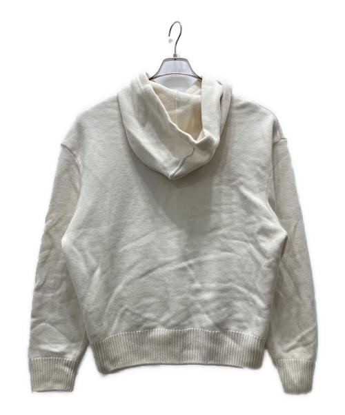 AMI Alexandre Mattiussi（アミアレクサンドルマテュッシ）AMI Alexandre Mattiussi (アミアレクサンドルマテュッシ) DE COEUR KNIT HOODIE アイボリー サイズ:表記なしの古着・服飾アイテム