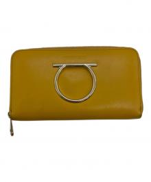 Salvatore Ferragamo（サルヴァトーレ フェラガモ）の古着「ガンチーニラウンド長財布」｜イエロー