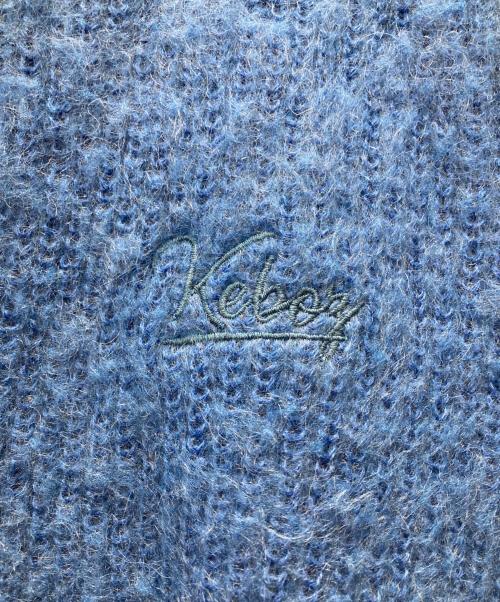 KEBOZ（ケボズ）KEBOZ (ケボズ) モヘアカーディガン ブルー サイズ:Lの古着・服飾アイテム