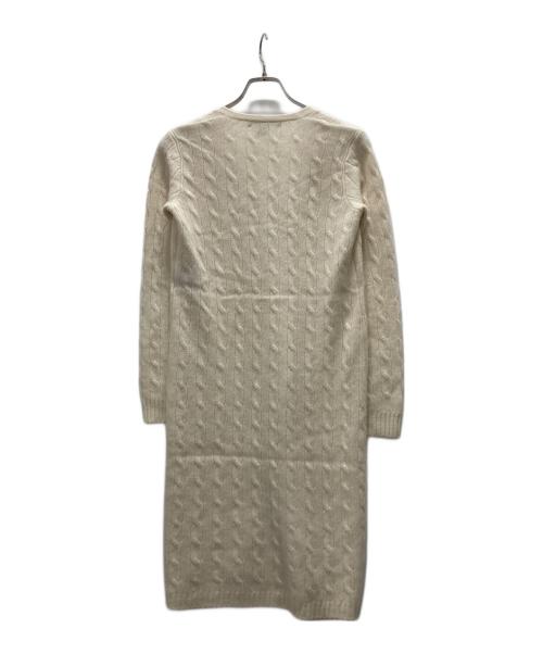 RALPH LAUREN（ラルフローレン）RALPH LAUREN (ラルフローレン) カシミヤロングカーディガン アイボリー サイズ:Mの古着・服飾アイテム