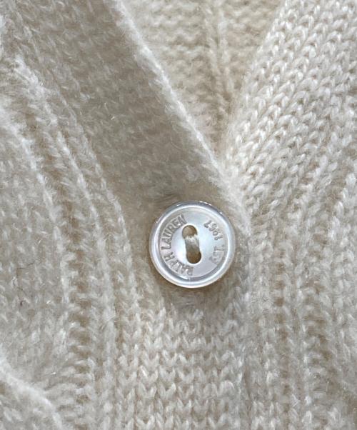 RALPH LAUREN（ラルフローレン）RALPH LAUREN (ラルフローレン) カシミヤロングカーディガン アイボリー サイズ:Mの古着・服飾アイテム