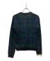 RALPH LAUREN (ラルフローレン) カシミヤ チェックカーディガン グリーン×ネイビー サイズ:M：7000円