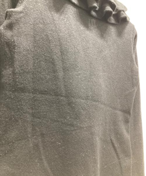 RALPH LAUREN（ラルフローレン）RALPH LAUREN (ラルフローレン) カシミヤ フリルカーディガン ブラック サイズ:Mの古着・服飾アイテム