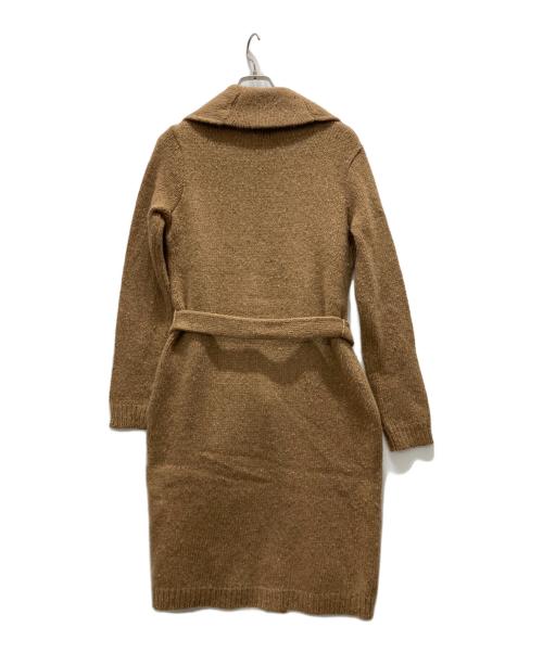 RALPH LAUREN（ラルフローレン）RALPH LAUREN (ラルフローレン) カシミヤ混ニットガウンコート ブラウン サイズ:Mの古着・服飾アイテム