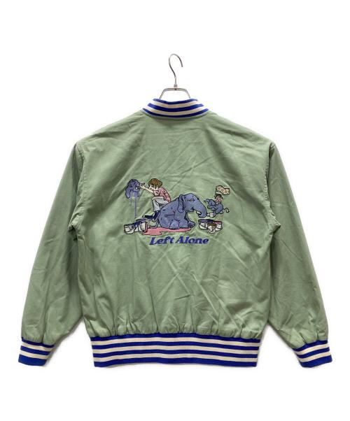 Left Alone（レフトアローン）Left Alone (レフトアローン) リバーシブルスタジャン グリーン サイズ:Mの古着・服飾アイテム