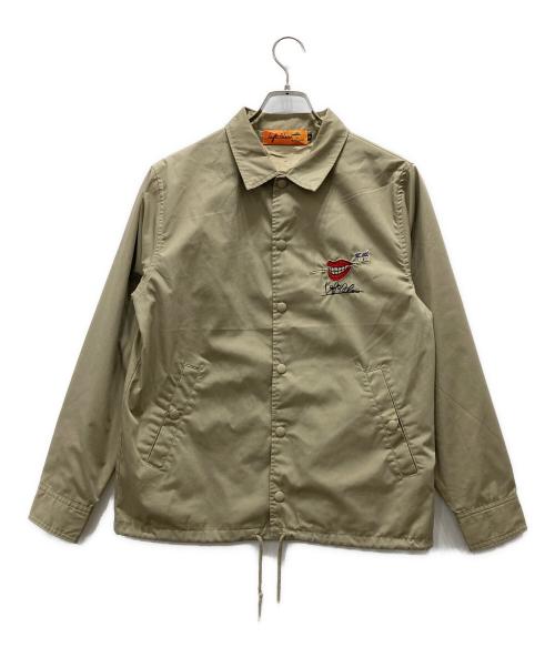Left Alone（レフトアローン）Left Alone (レフトアローン) ピザ柄コーチジャケット ベージュ サイズ:44の古着・服飾アイテム