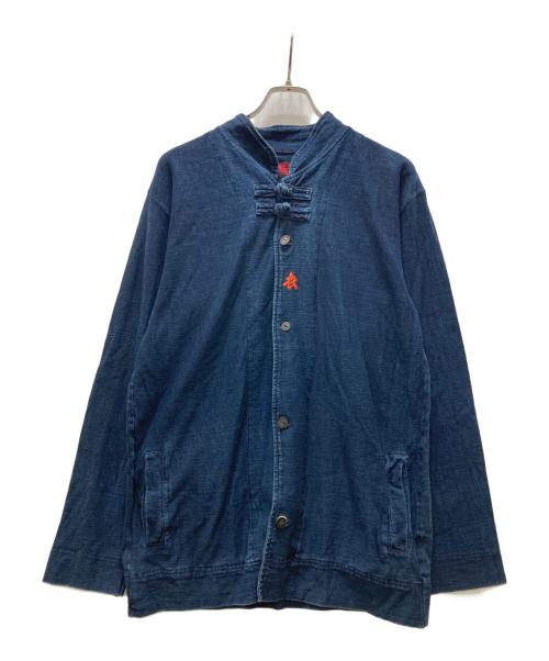 AUSTERE JAPAN KOROMO（オスティア・ジャパンコロモ）AUSTERE JAPAN KOROMO (オスティア・ジャパンコロモ) デニムチャイナシャツ インディゴ サイズ:XLの古着・服飾アイテム
