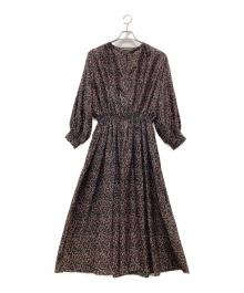 JOURNEE EN ROSE（ジュルネアンローズ）の古着「総柄ワンピース」｜ブラック