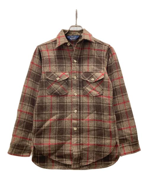 WOOLRICH（ウールリッチ）WOOLRICH (ウールリッチ) USA製チェックネルシャツ ブラウン サイズ:Sの古着・服飾アイテム