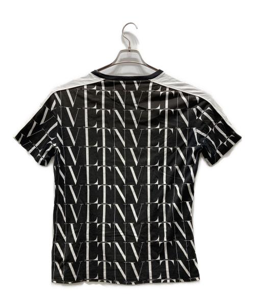 VALENTINO（ヴァレンティノ）VALENTINO (ヴァレンティノ) 総柄ロゴTシャツ ブラック サイズ:Lの古着・服飾アイテム