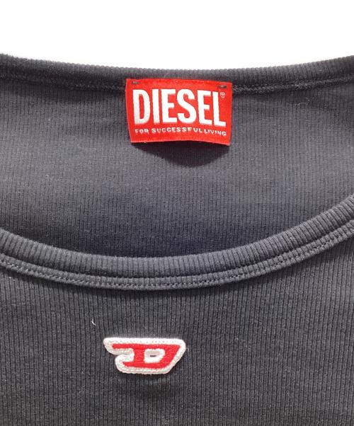 DIESEL（ディーゼル）DIESEL (ディーゼル) ワッペンロゴカットソー ブラック サイズ:Sの古着・服飾アイテム