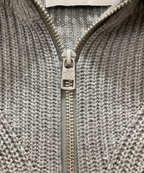 Calvin Klein Jeans（カルバンクラインジーンズ）Calvin Klein Jeans (カルバンクラインジーンズ) ドライバーズニット グレー サイズ:Lの古着・服飾アイテム